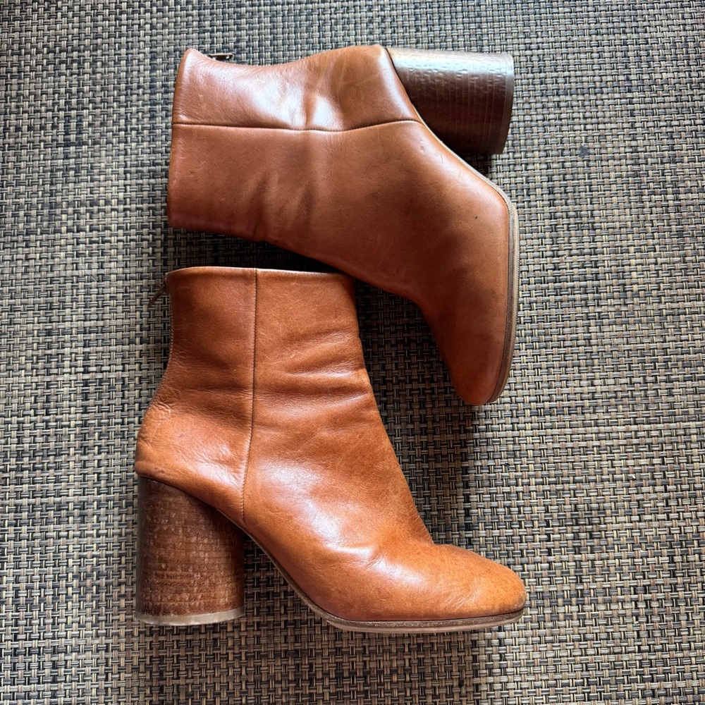 Maison Martin Margiela brown leather ankle boots